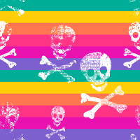 rainbow skulls